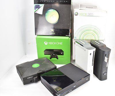 Lot 681 - MICROSOFT; an Original X-Box console, two...