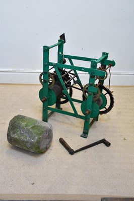 Lot 1425 - A 19th century iron and brass turret clock...