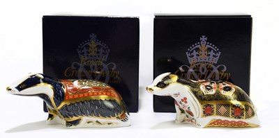 Lot 627 - ROYAL CROWN DERBY; two animal form...