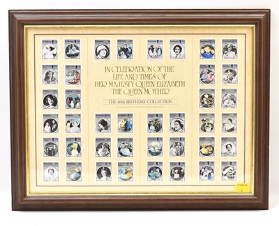 Lot 605 - A framed display of forty stamps from various...