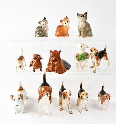 Lot 155 - BESWICK; thirteen models of various cats and...