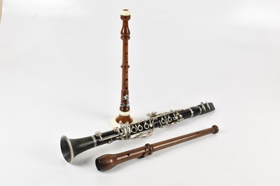 Lot 1605 - J R LAFLEUR & SONS, a clarinet, together with...