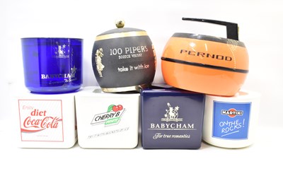 Lot 388 - Seven vintage plastic pub ice buckets...