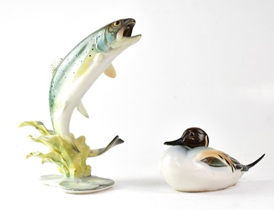 Lot 219 - HUTSCHENREUTHER; two 20th century porcelain...