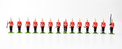 Lot 904 - LITTLE WARS; a set of fourteen painted toy...