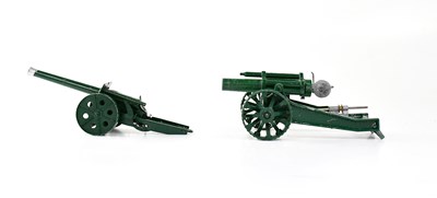 Lot 896 - BRITAINS; two vintage field guns, a Naval...