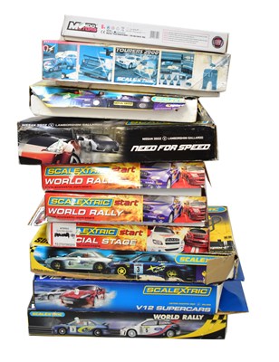Lot 763 - Ten slot car box sets, all parts complete,...