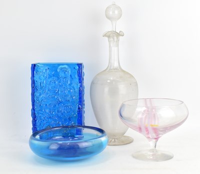 Lot 451 - Four items of decorative glassware including a...