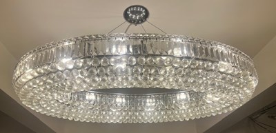 Lot 1811 - A large modern oval shaped chandelier, 120 x...