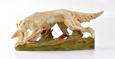 Lot 327 - ROYAL DUX; a blush porcelain figure of a...