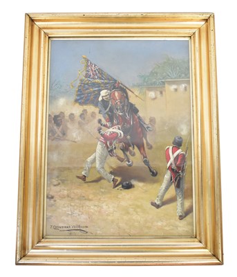 Lot 525 - R. CARRUTHERS WILKINSON; oil on canvas, battle...