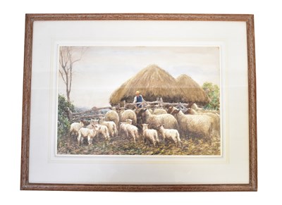 Lot 537 - J. R. K. DUFF; watercolour, 'Letting them Out',...