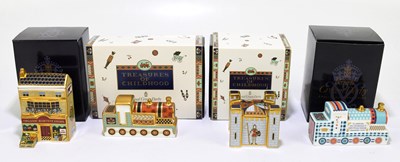 Lot 651 - ROYAL CROWN DERBY; four paperweights to...