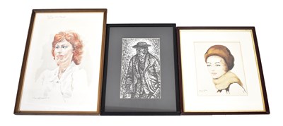 Lot 546 - REGINALD HAGGAR; watercolour, portrait of a...