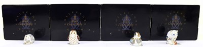 Lot 652 - ROYAL CROWN DERBY; four animal form...