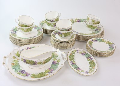 Lot 2377 - ROYAL WORCESTER; a 'Vine Harvest' tea and...