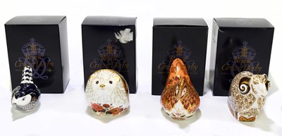 Lot 701 - ROYAL CROWN DERBY; four animal form...