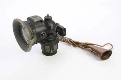 Lot 1748 - A Lucas 'King of the Road' bicycle lamp and a...