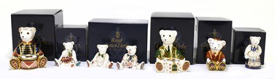 Lot 641 - ROYAL CROWN DERBY; a collection of seven...