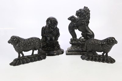 Lot 1733 - A Victorian black painted cast iron doorstop...