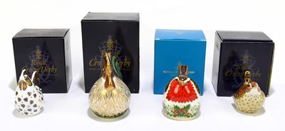 Lot 642 - ROYAL CROWN DERBY; four animal form...
