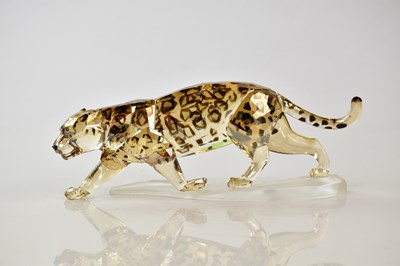 Lot 2541 - SWAROVSKI; a model of a Jaguar number 1096797,...