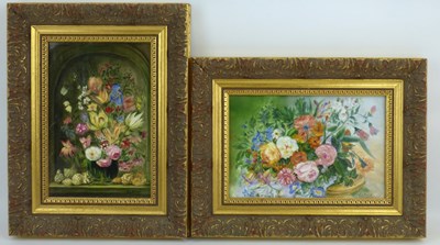Lot 258 - Two mid-20th century painted porcelain panels