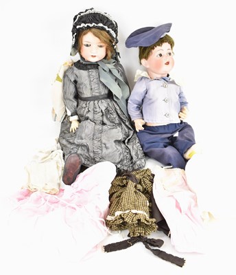 Lot 750 - Two early 20th century dolls comprising a J. D....
