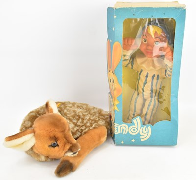 Lot 751 - STEIFF; a 1831/20 sleeping fawn soft toy...