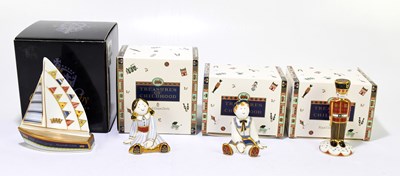 Lot 631 - ROYAL CROWN DERBY; three paperweights from the...