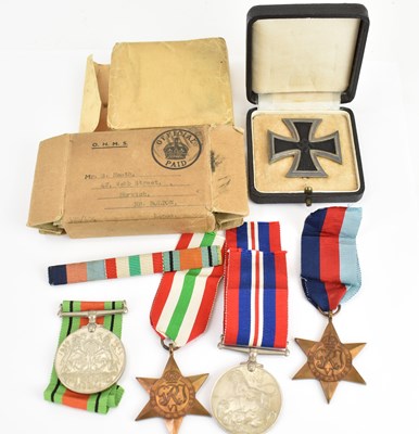 Lot 496 - Four WWII medals to include War Medal, Defence...