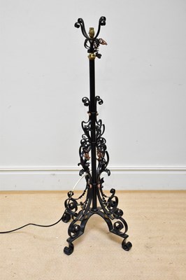 Lot 2043 - An Arts & Crafts style wrought iron and copper...