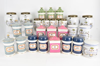 Lot 339 - Twenty-six various apothecary pottery jars and...