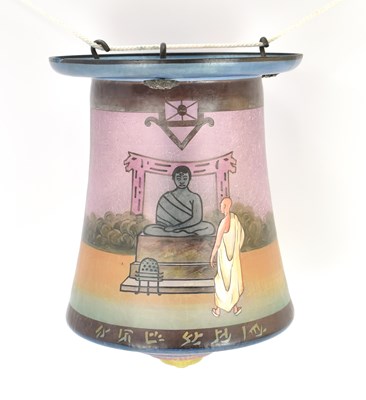 Lot 91 - A 20th century Art Deco style hand-painted...
