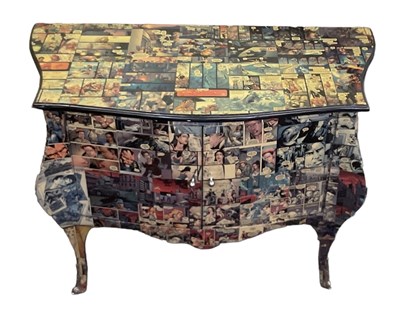 Lot 20 - MARVEL INTEREST; a modern bombe type cupboard,...