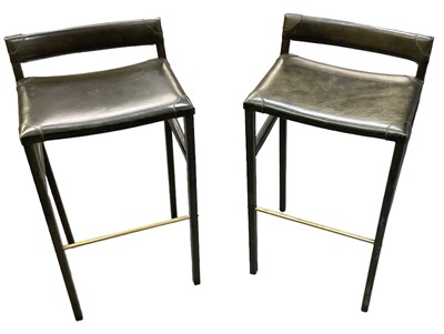Lot 12 - OCHRE; a pair of modern contemporary green...