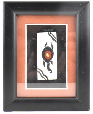 Lot 172 - A hand painted Aboriginal artefact of tablet form