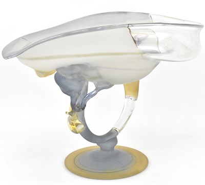 Lot 366 - A modern hand blown art glass centrepiece of naturalistic form