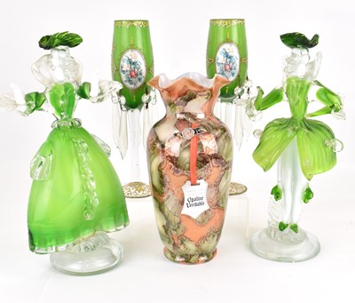 Lot 454 - Two 20th century Venetian glass male and...