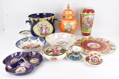 Lot 338 - Thirteen German decorative porcelain items,...