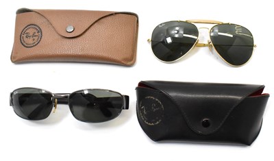 Lot 476 - RAY-BAN; two cased pairs of sunglasses, one...