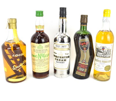 Lot 150 - Five bottles of vintage and novelty alcohol,...