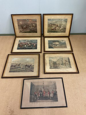 Lot 436 - Seven 19th century sporting colour prints...
