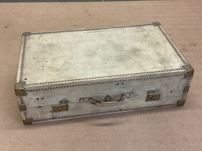 Lot 69 - An early 20th century vellum travel trunk with...