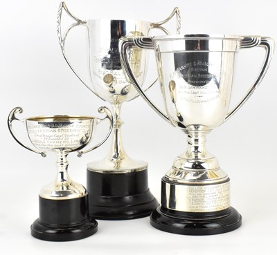 Lot 620 - Three hallmarked silver trophies