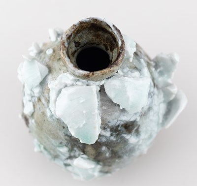 Lot 11 - AKIKO HIRAI (born 1970); a stoneware sake...