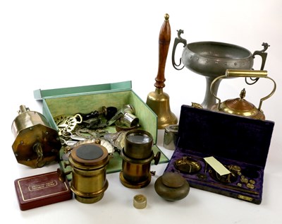 Lot 1547 - An English Pewter Arts & Crafts twin handled...
