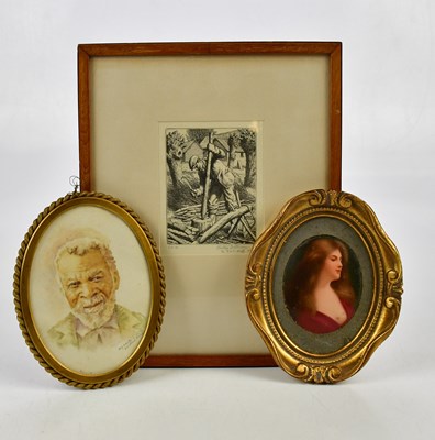 Lot 1586 - A German porcelain plaque, decorated with a...