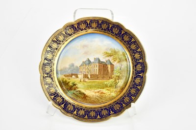 Lot 2428 - SÈVRES; a hand painted cabinet plate with...