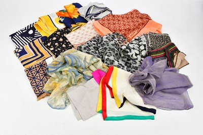 Lot 848 - A quantity of vintage silk scarves including...